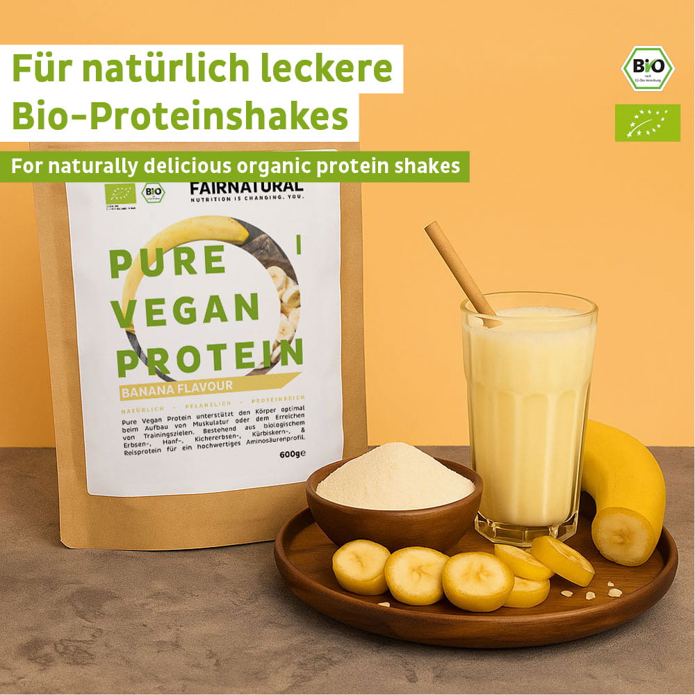 Banana proteica in polvere vegana biologica senza soia