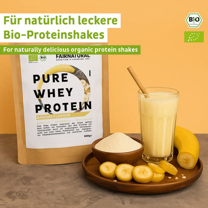 Banana in polvere di proteine del siero di latte biologiche