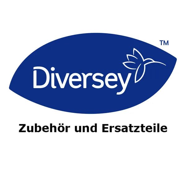 Il logo ovale blu di Diversey con l'uccello appare sopra "Accessori e pezzi di ricambio". Punti salienti: supporto per utensili per il montaggio e il trasporto di strumenti di pulizia su uno swingo 4000/5000, confezione (1 pezzo), di Diversey Deutschland GmbH & Co. OHG.
