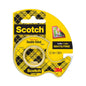 Una confezione di nastro adesivo biadesivo Scotch® della 3M Deutschland GmbH (12,7 mm x 7,89 m) con il 25% in più e un dispenser giallo, adatto per l'uso su carta. Contiene 1 rotolo.