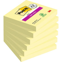 Post-it® Super Sticky Notes, Giallo, 76 mm x 76 mm, Promozione, 90 fogli/Blocco, 4 Blocchi + 2 omaggio/confezione, 100% PEFC, SGSCH-PEFC-COC-110078 | Confezione (6 pezzi)