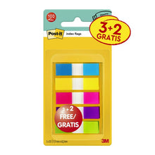 Strisce adesive Post-it® Index, Mini, colori assortiti, 11,9 mm x 43,2 mm, Promozione, 60 strisce adesive + 40 omaggio/dispenser, 1 dispenser/confezione | Confezione (5 pezzi)