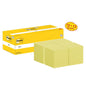Post-it® Note, Giallo, 76 mm x 76 mm, Promozione, 100 fogli/blocco, 12 blocchi + 12 omaggio/confezione, confezione in cartone, 100% PEFC, SGSCH-PEFC-COC-110078 | Confezione (24 pezzi)