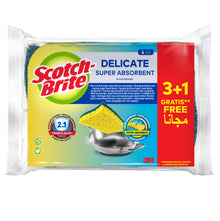 Scotch-Brite® Spugna pulizia delicata in fibra naturale antigraffio, 3+1 pz. | Confezione (4 pezzi)