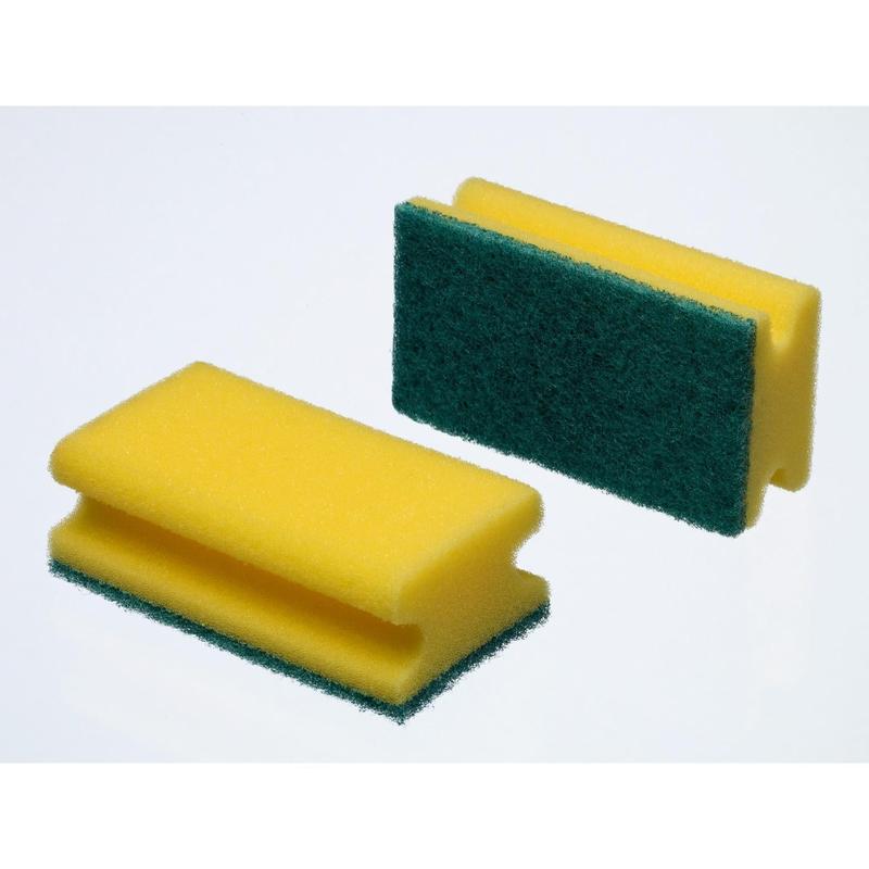 3M™ Spugna per pulizia 24D, Giallo/Verde, 70 mm x 130 mm, 100 pezzi/scatola | Confezione (10 pezzi)