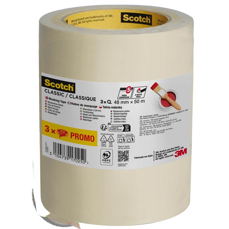 Nastro per mascheratura 3M™ Scotch® Classic - Nastro adesivo di alta qualità