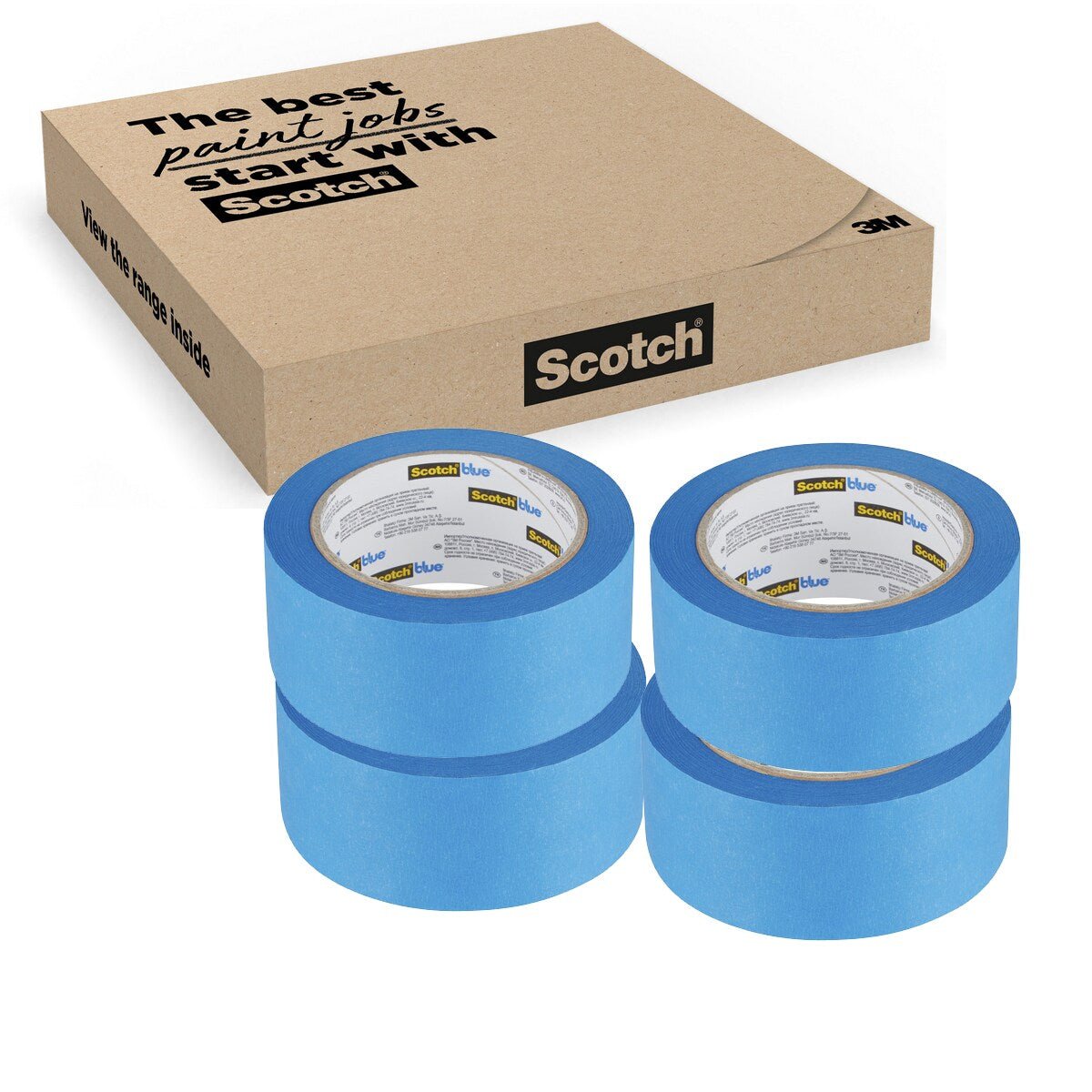 Nastro per mascheratura multi-superficie ScotchBlue™, 48 mm x 41 m, SIOC, 4 rotoli/confezione, 100% PEFC, SGSCH-PEFC-COC-110078 | Confezione (1 rotolo)