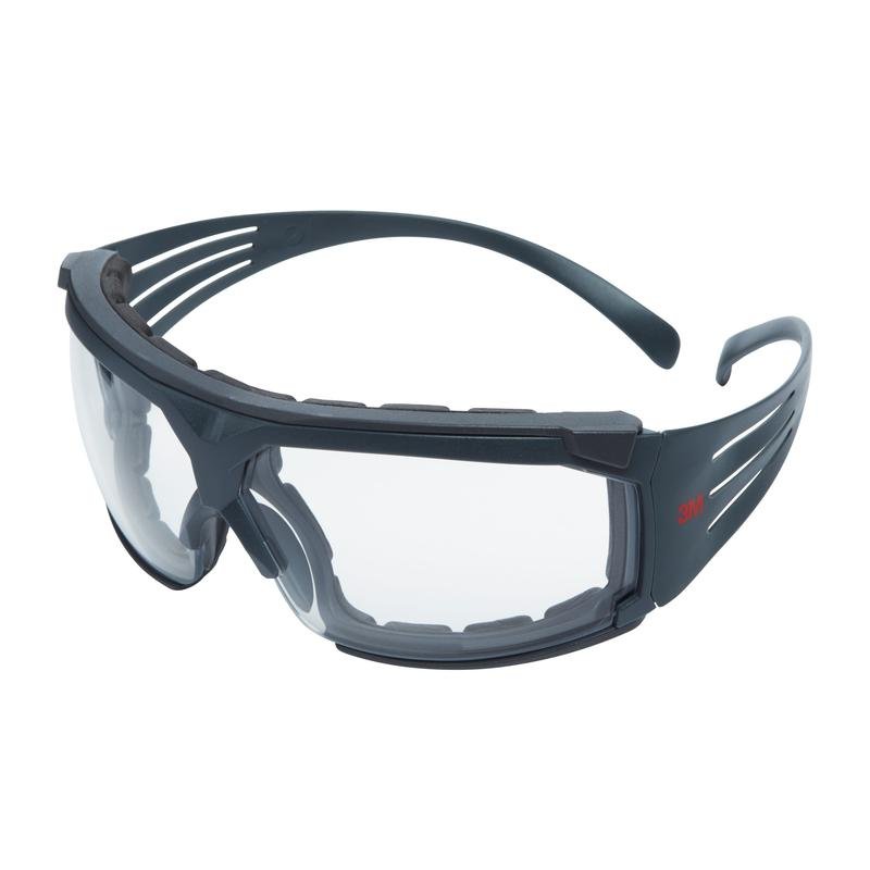 Occhiali di sicurezza 3M™ SecureFit™ 600, aste grigie, montatura in schiuma, rivestimento antiappannamento/antigraffio Scotchgard™ (K&N), lente trasparente, SF601SGAF/FI-EU | Confezione (1 pezzo)