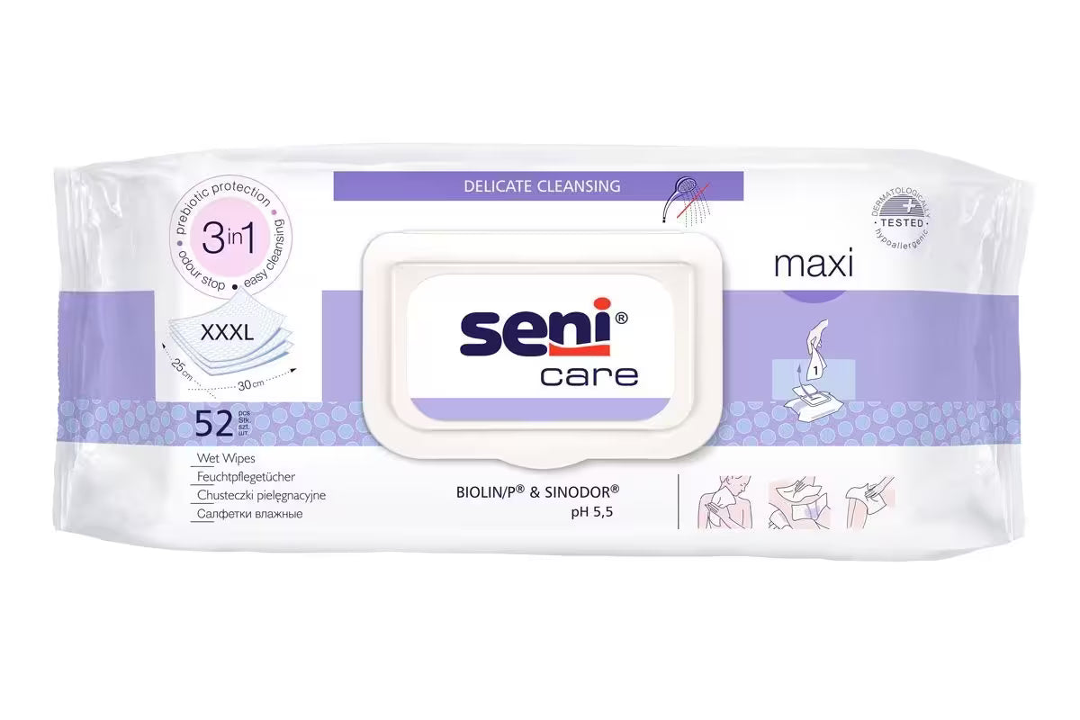 Seni Care Maxi salviette umidificate | Confezione (52 pezzi)