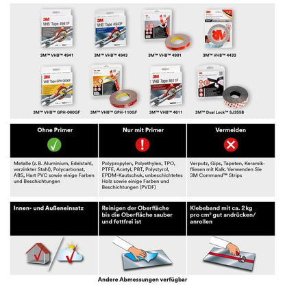 Nastro 3M™ VHB™ 4941 Grigio - Nastro adesivo ad alte prestazioni